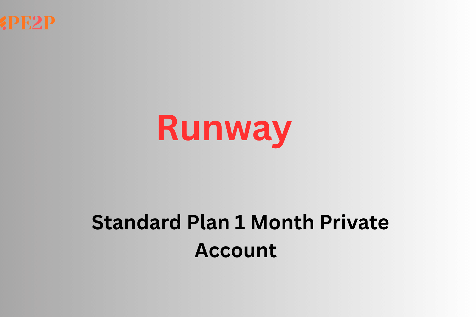 Runway Standard Plan 1 Month Private Account