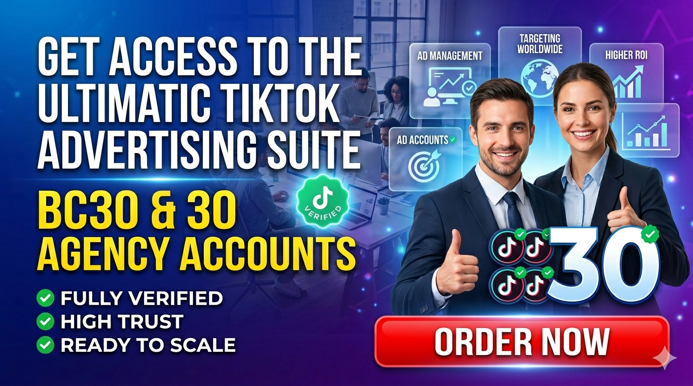 Verified TikTok Business Center (BC30) + 30 Ads Agency Accounts (Fully Verified • High Trust • Ready to Scale)