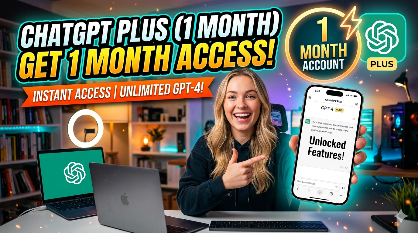 ChatGPT Plus 1 Month Account (Exclusive) – Instant Delivery – Global Access