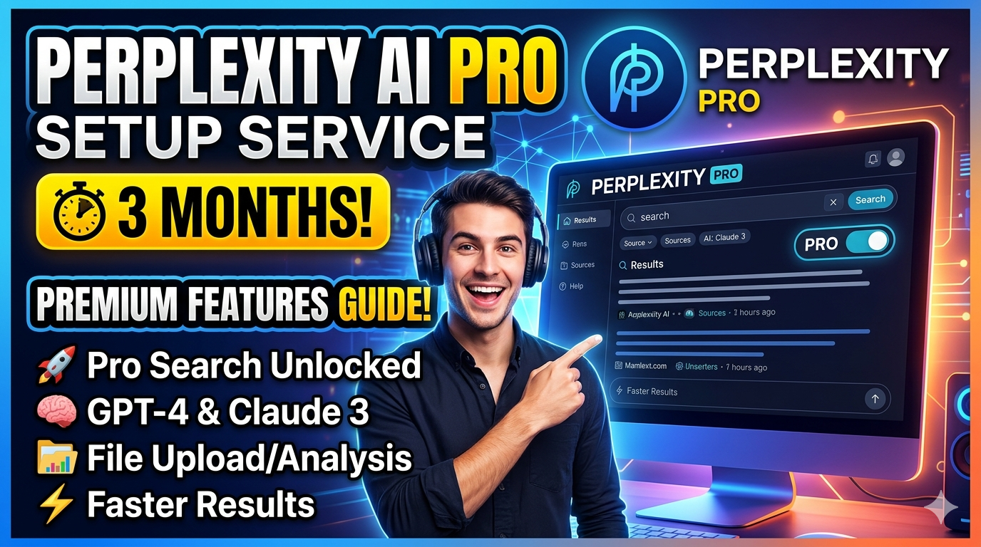 Perplexity AI Pro Setup Service (3 Months)
