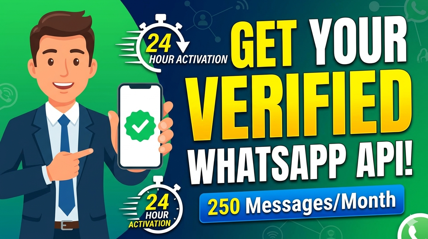WhatsApp Business API (250 Messaging Limit) with Verified Facebook Business Manager