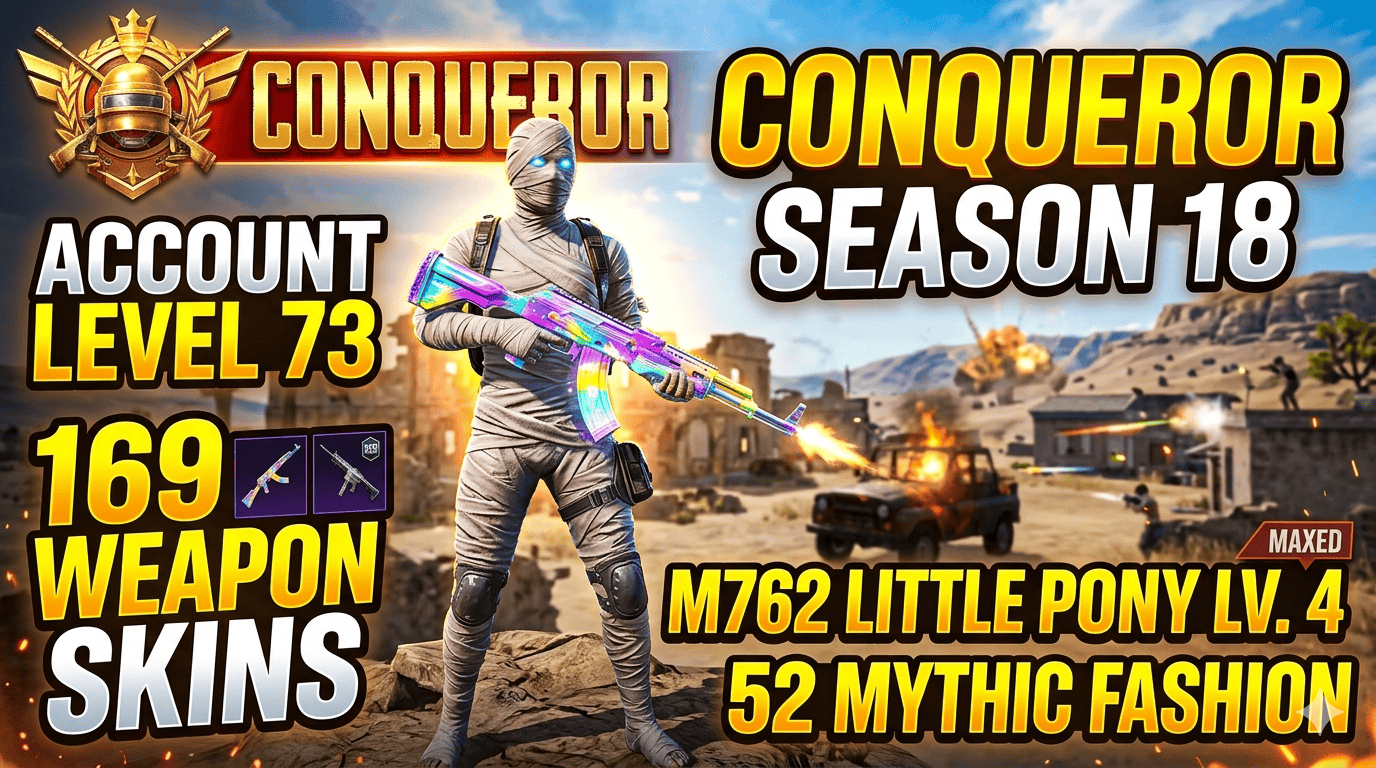 PUBG Mobile Conqueror Account Level 73