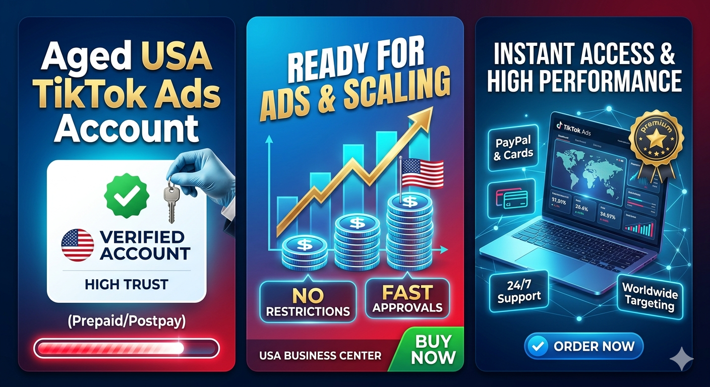 Aged USA TikTok Ads Business Center Account (Verified • Prepaid/Postpay • High Trust)