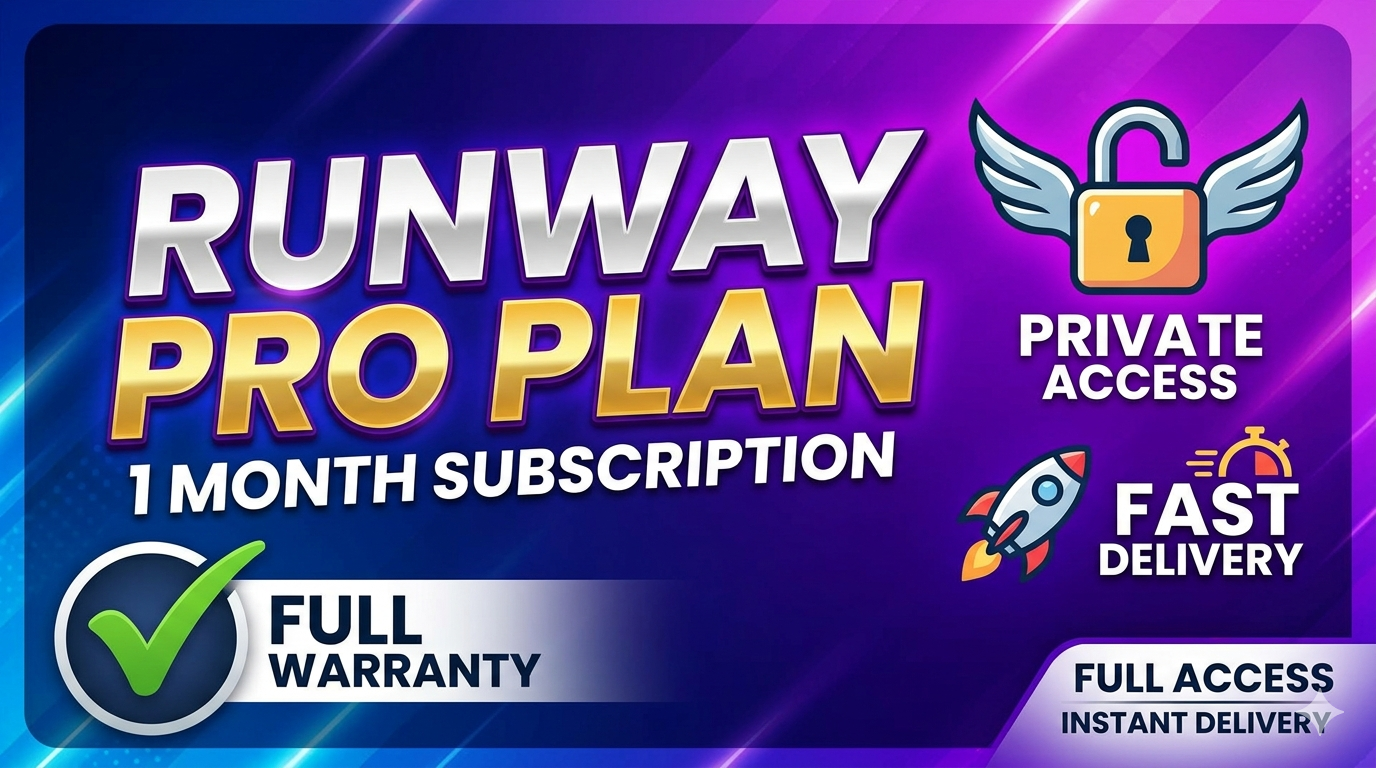 Runway Pro Plan 1 Month Subscription - Private Access