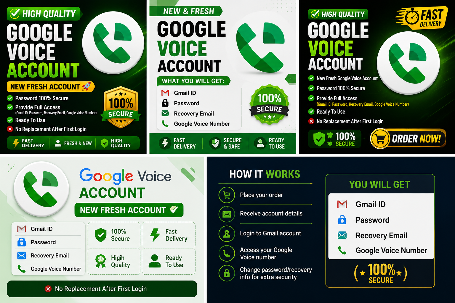 New Google Voice Account – Fresh & Secure | Instant Delivery Slide 1