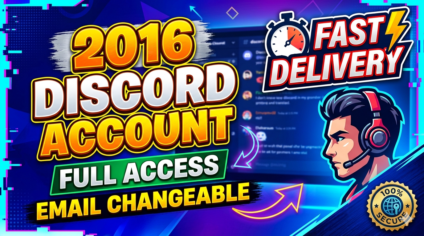 2016 Discord Account Full Access Email Changeable