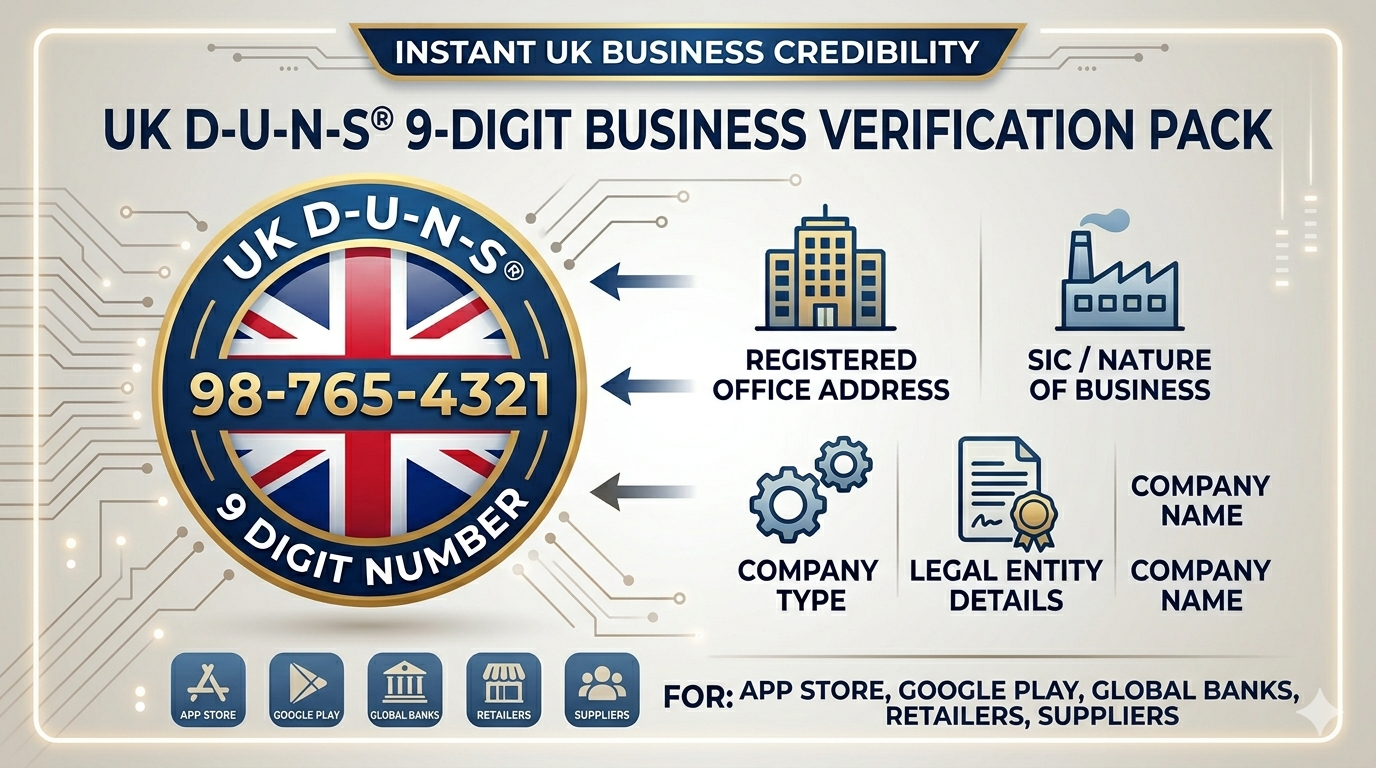 UK Business Verification Pack: 9-Digit D-U-N-S® & SIC Data