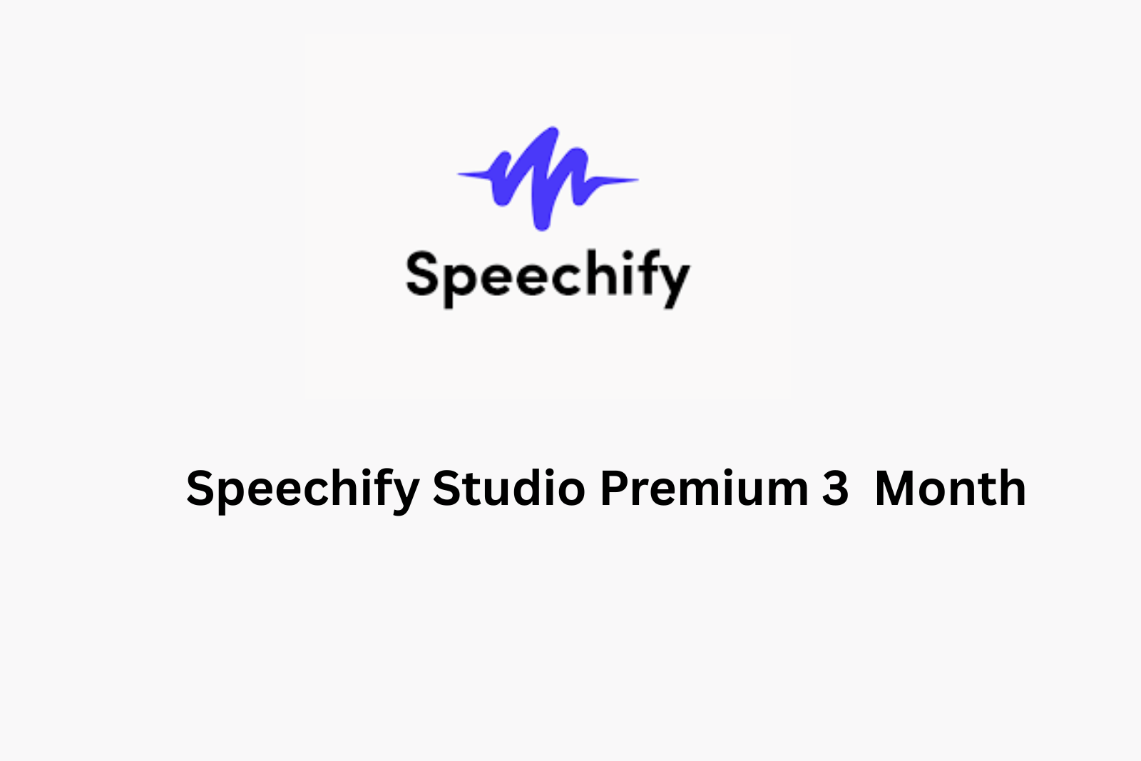 Speechify Studio Premium Subscription 3  Month - Share Account (Global)