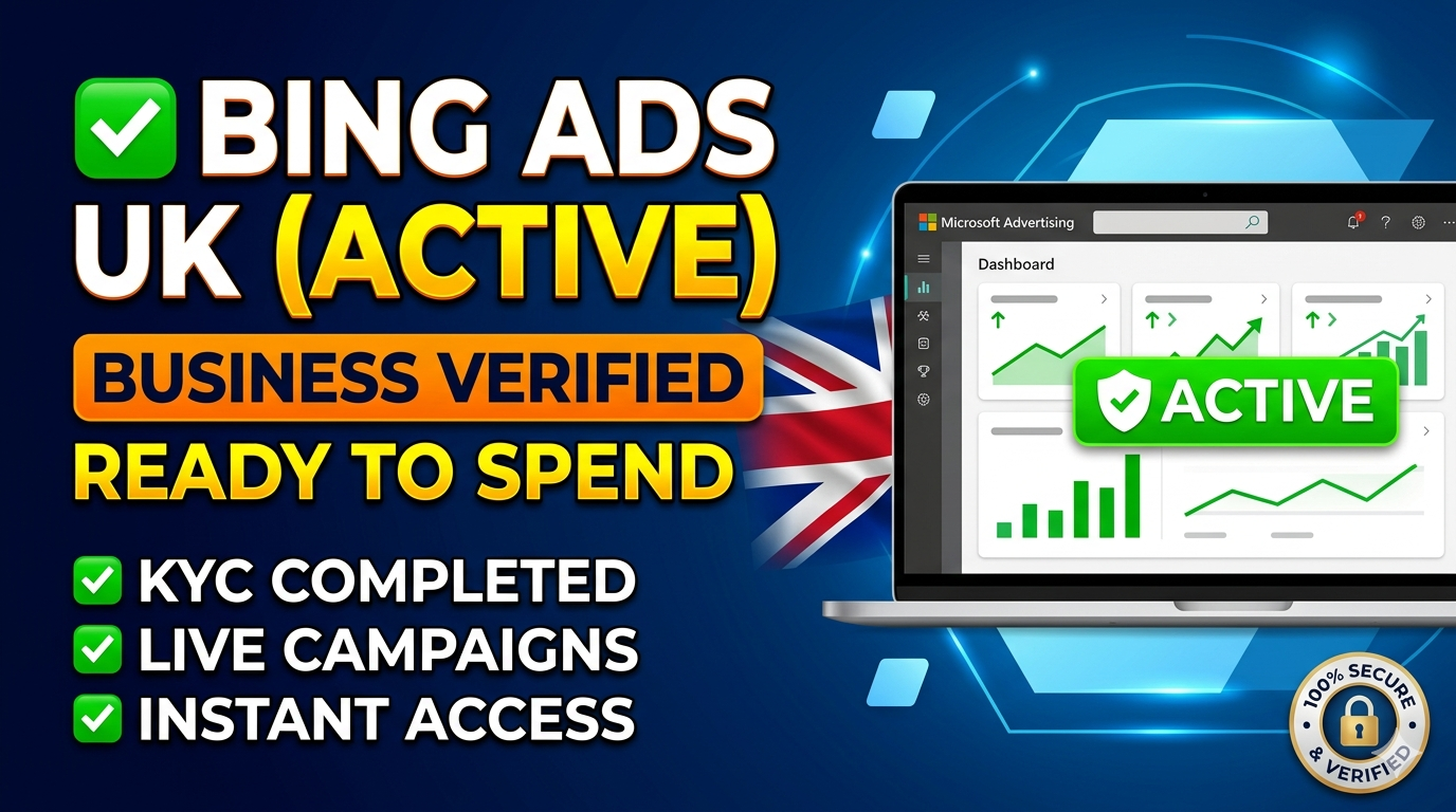 Bing Active UK Fully Verified Business Account