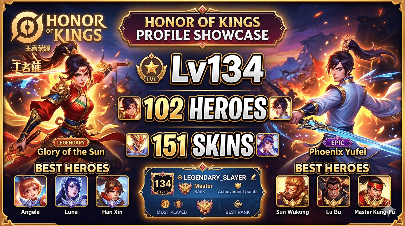 Honor of Kings High-Level Profile Showcase - Global