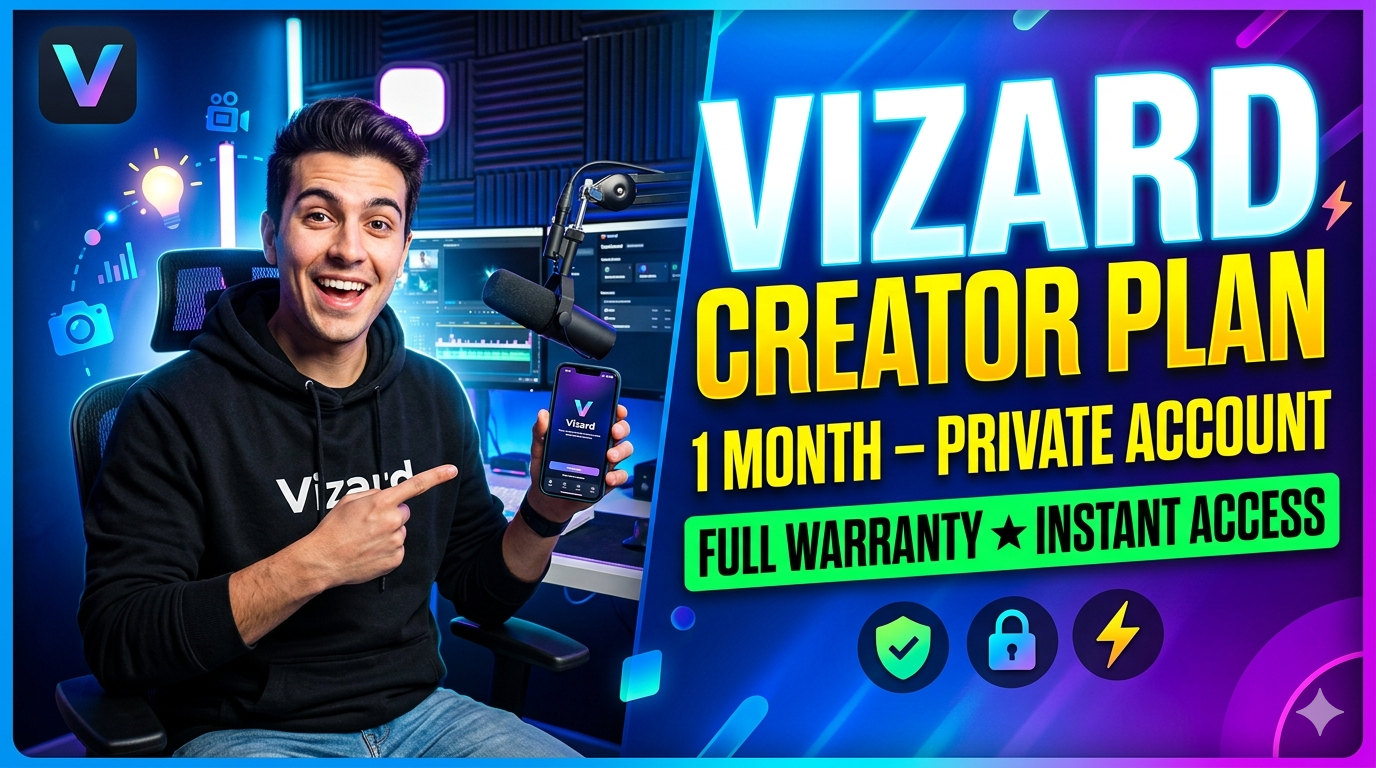 Vizard Creator Plan – 1 Month – Private Account