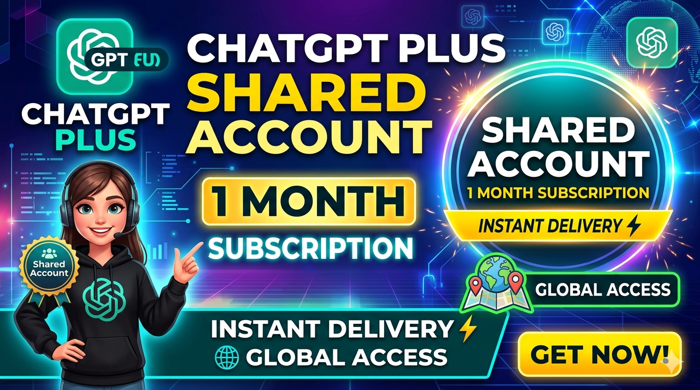 ChatGPT Plus Shared Account – 1 Month Subscription – Global Access
