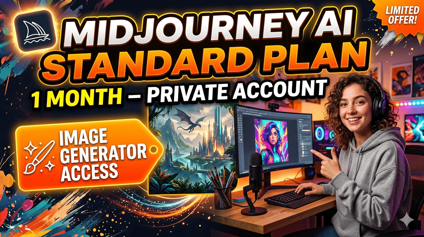 MidJourney AI Standard Plan – 1 Month – Private Account