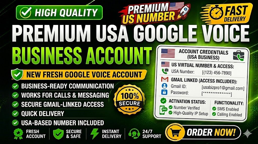 Buy Google Voice Business  Account 🇺🇸 | USA Number + Gmail Access
